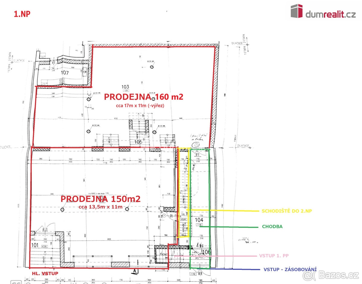 Komerční prostor - prodejna 150m2, centrum, Hodonín - 5