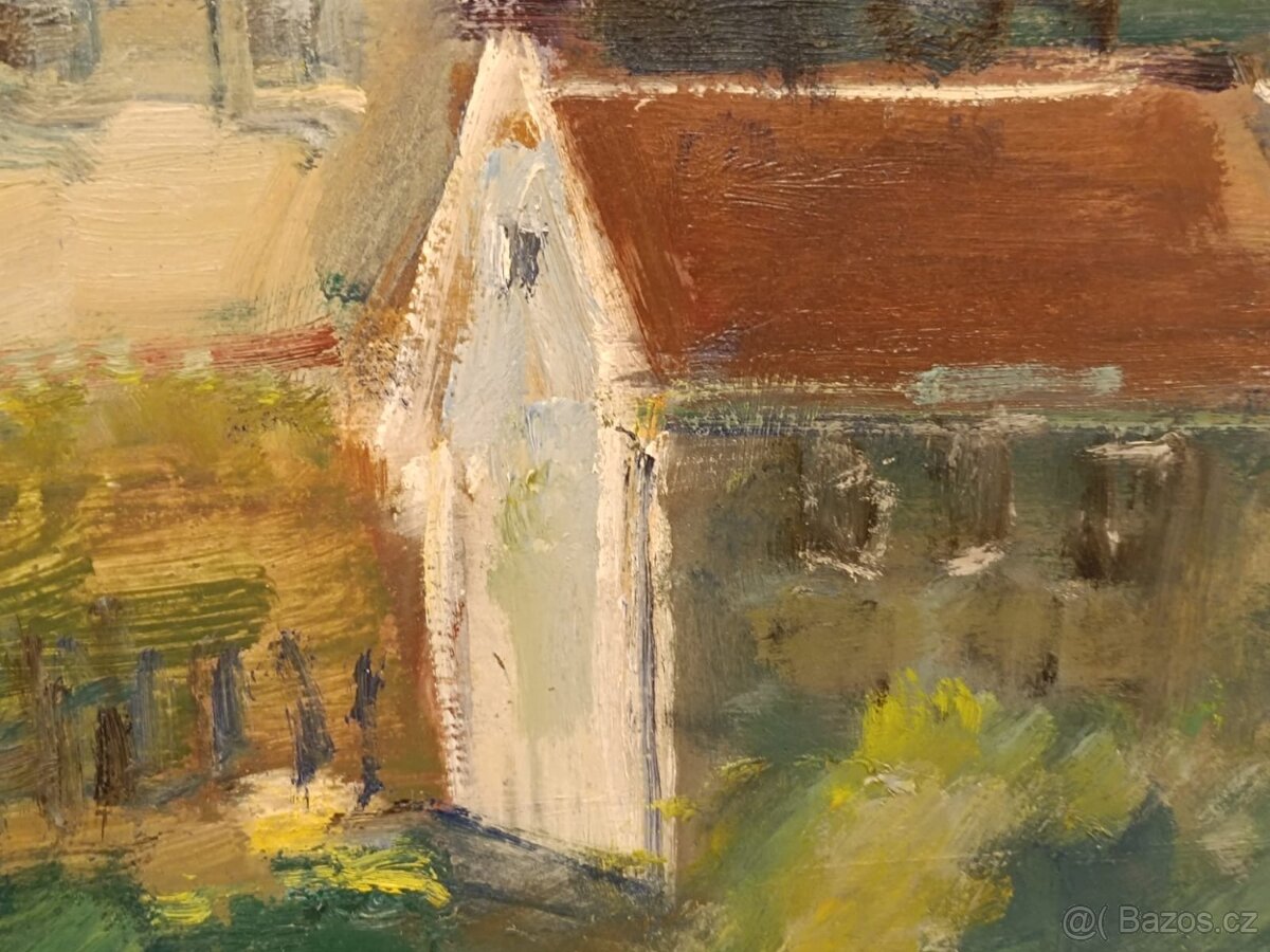 Obraz Jana Lieblová, ves na Vysočině, olej 64x75 - 5