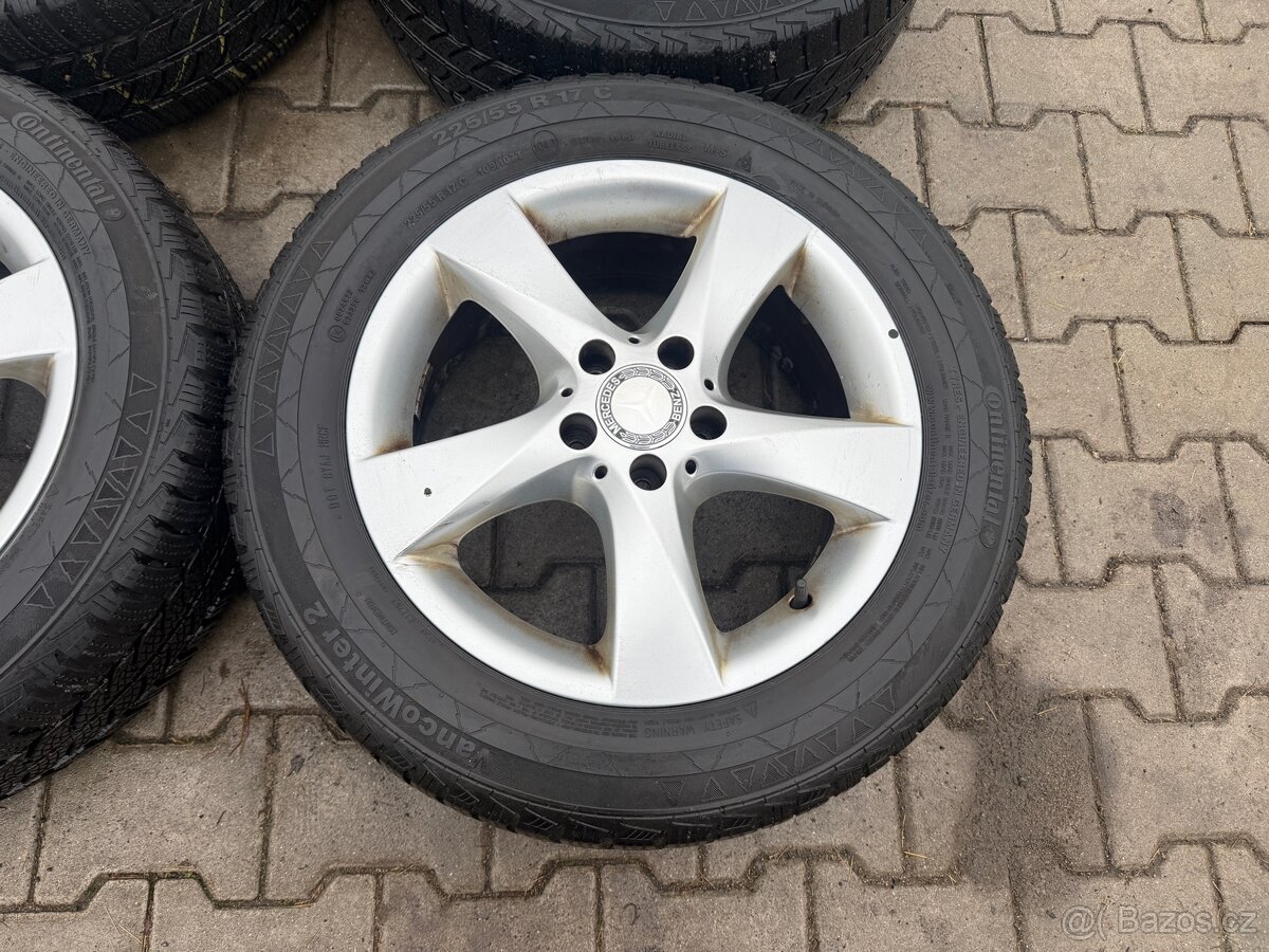 4x al kola 5x112 17 + pneu zimní 225/55 R17C - 5