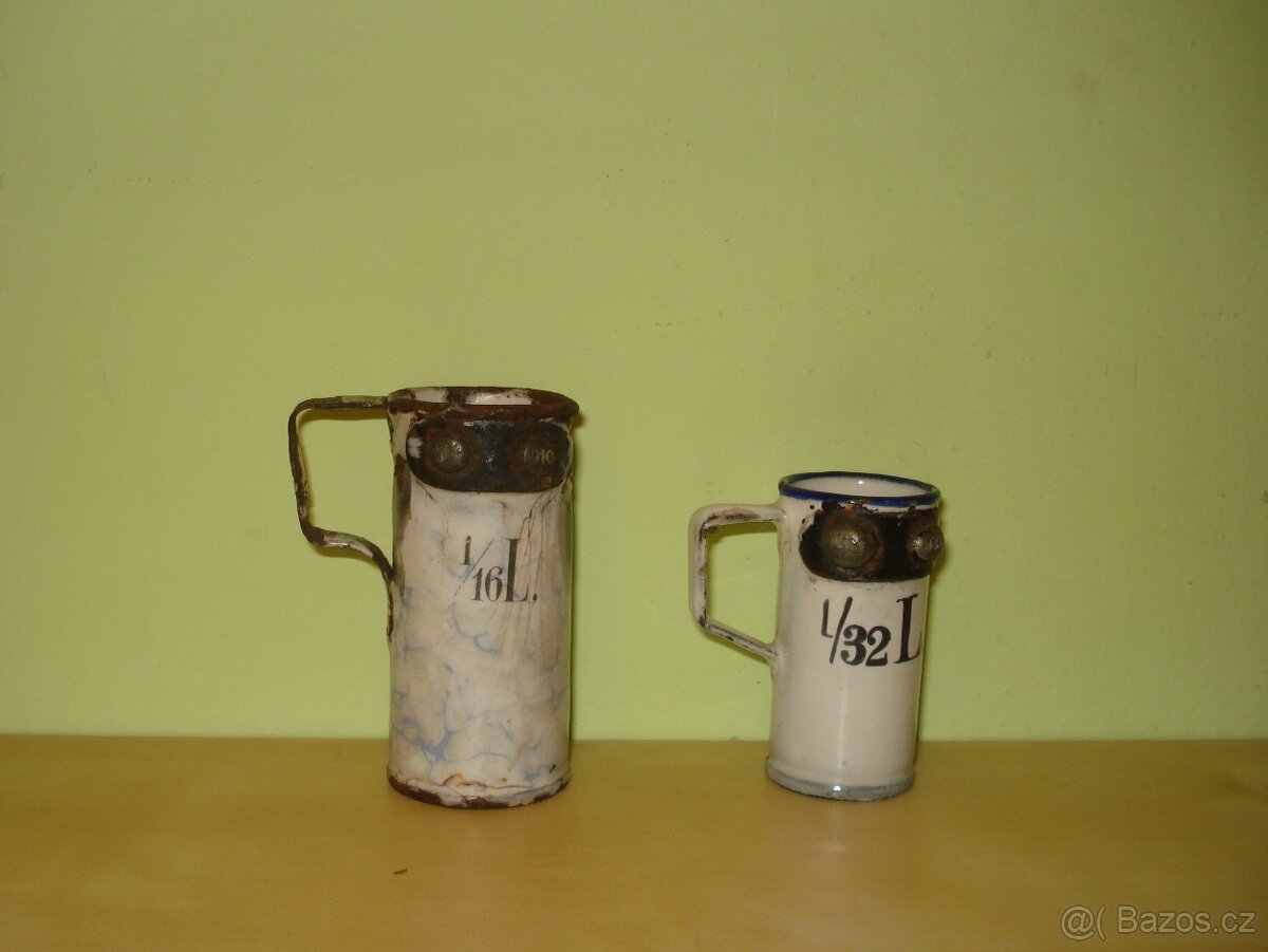 Staré smaltované odměrky - 5
