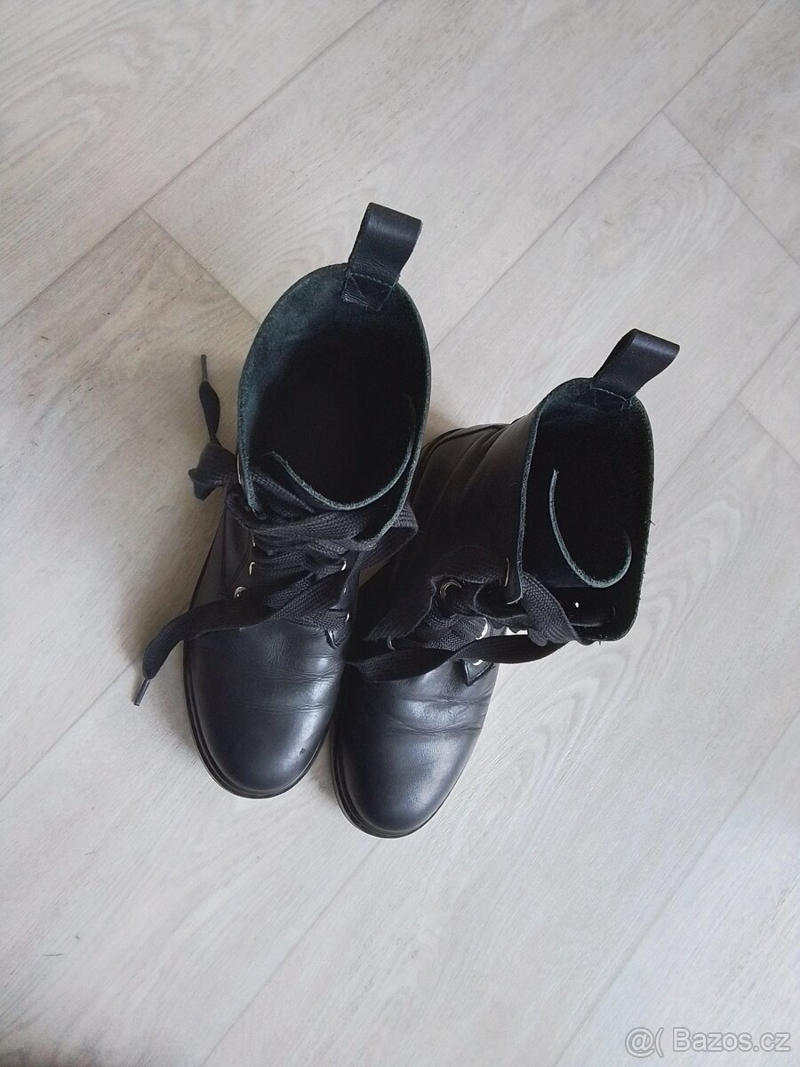 Kotníkové kožené boty - 5