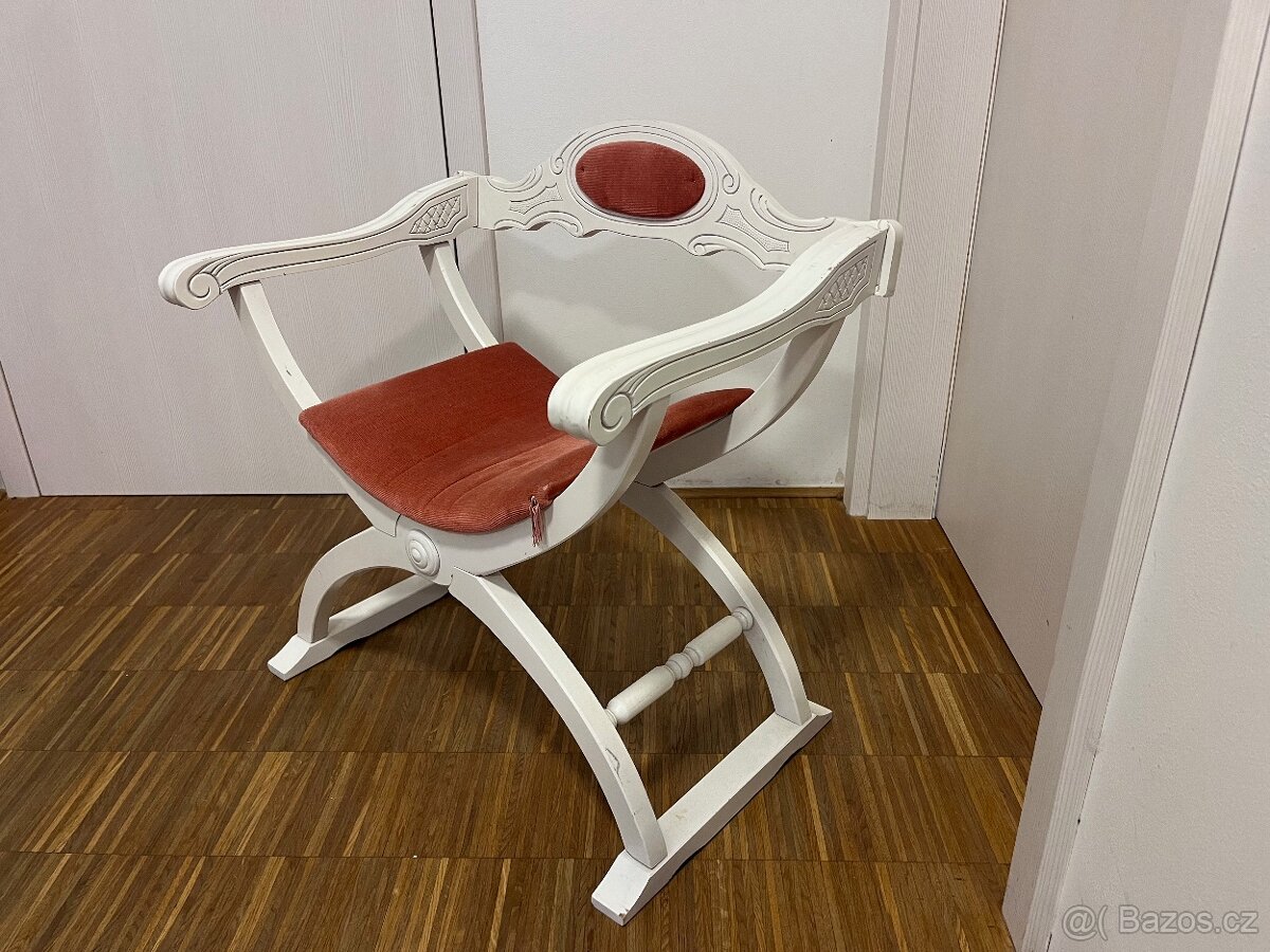 Retro bílá židle - 5