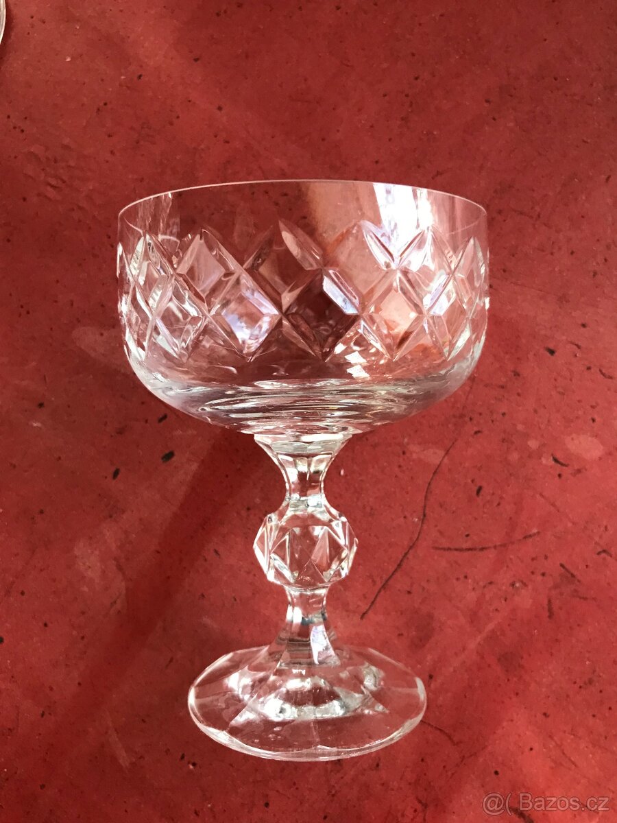 sada 5x6ks broušených skleniček - TOP STAV - NOVÉ - 5