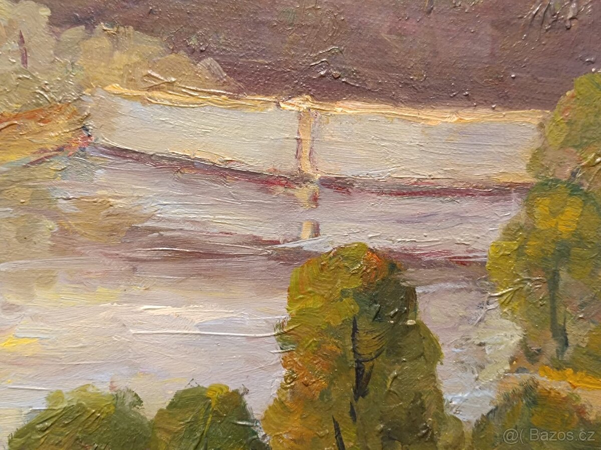 Obraz S. Novák, horská Přehrada, olej plátno 60x80 - 5