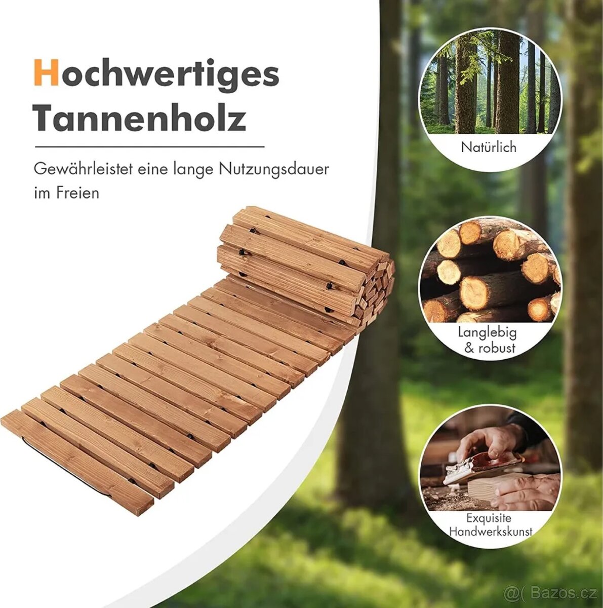 Dřevěná cesta, chodník na zahradu 245x43 - 5