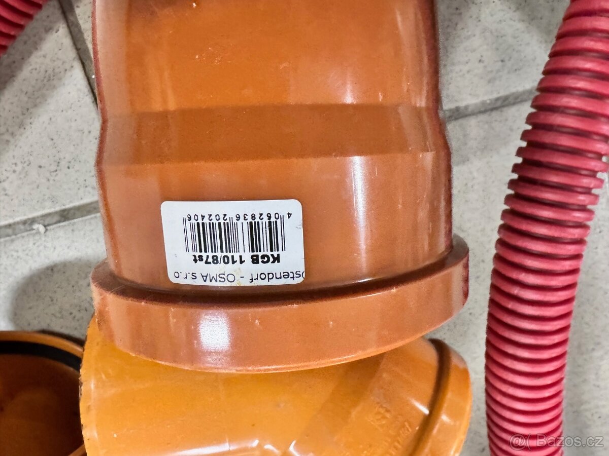 Zbytky stavební materiál síť drenáž, KG trubky, chránička - 5