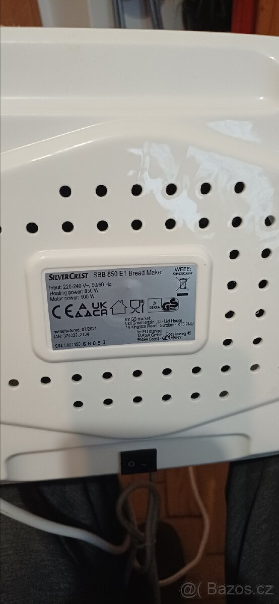 Domácí pekárna SilverCrest SBB 850 E1 - 5