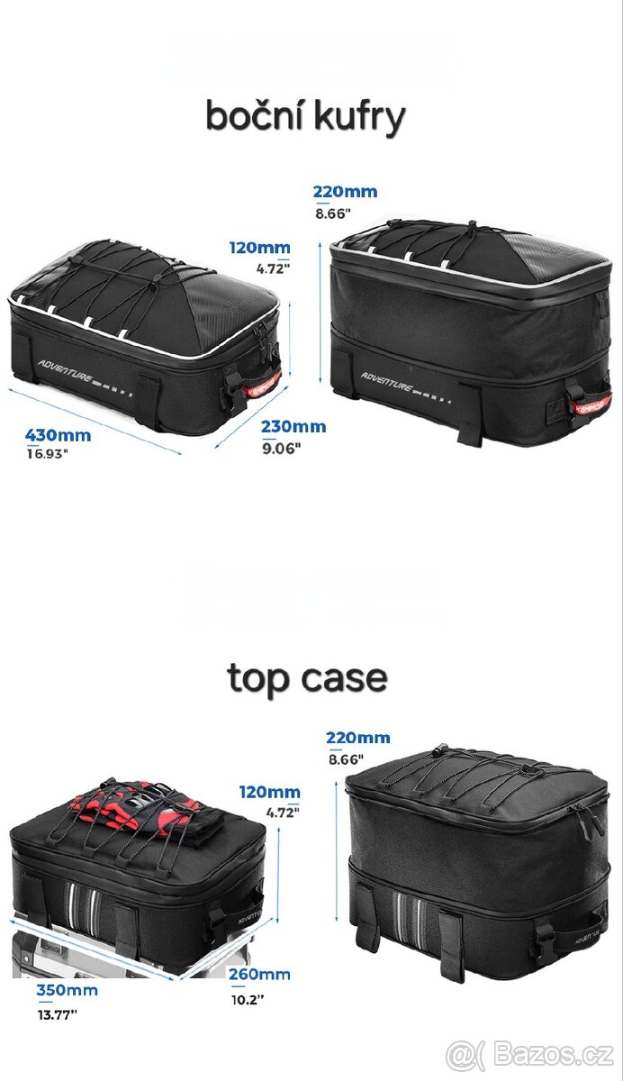 Kompletní sada tašek na 3 kufry BMW GS - 5