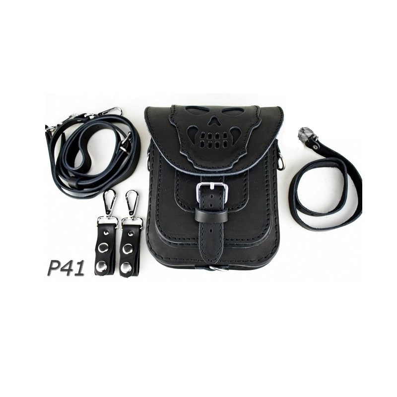 Kožená moto kapsa na pásek,stehno,rameno. - 5