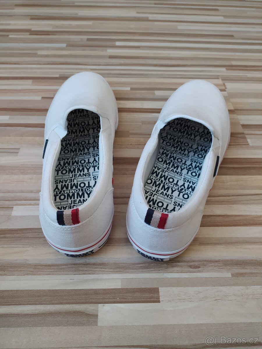 SPORTOVNÍ PLÁTĚNÉ TENISKY | BÍLÉ | TOMMY JEANS - 5