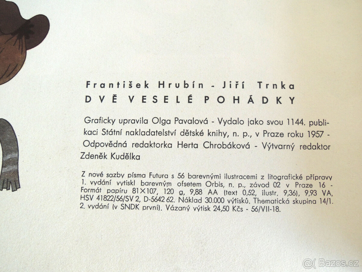 Zasadil dědek řepu 1947 Dvě pohádky Trnka Hrubín - 5