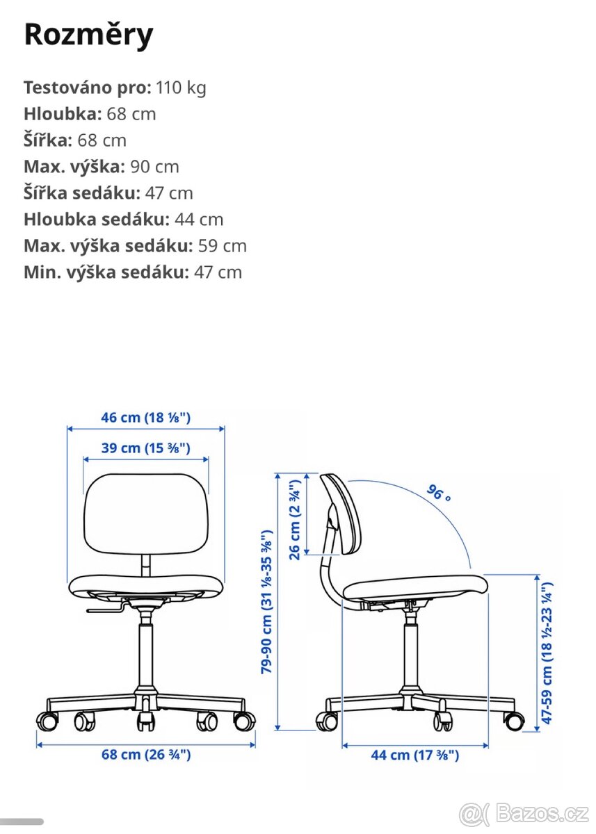 Kancelářská židle IKEA - 5