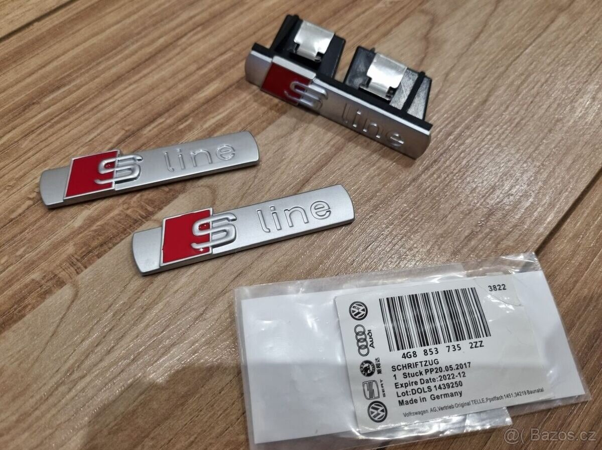 AUDI Sline napisy znak loga S line strieborne - 5