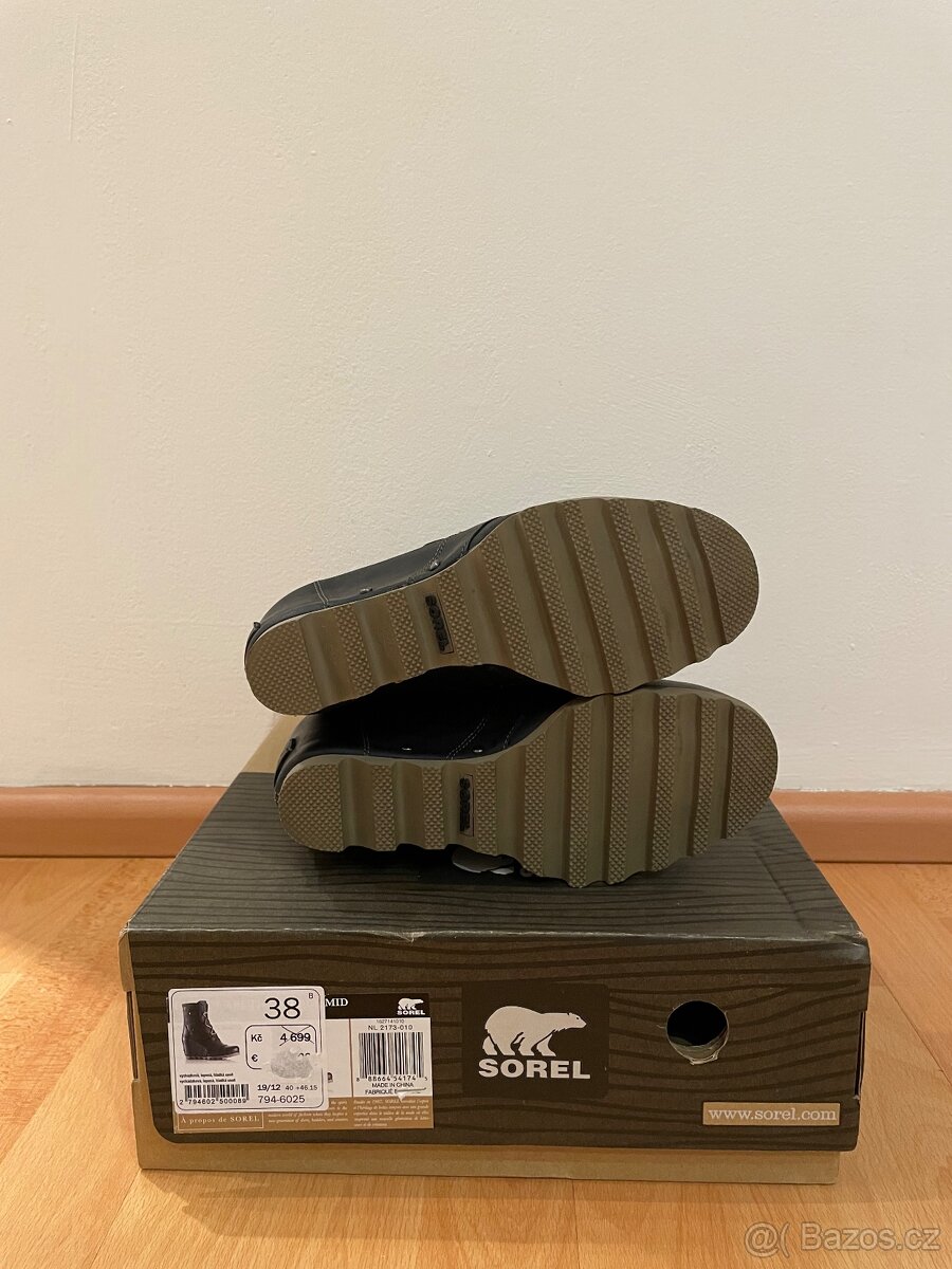 Černé kožené boty Sorel vel. 38 - 5