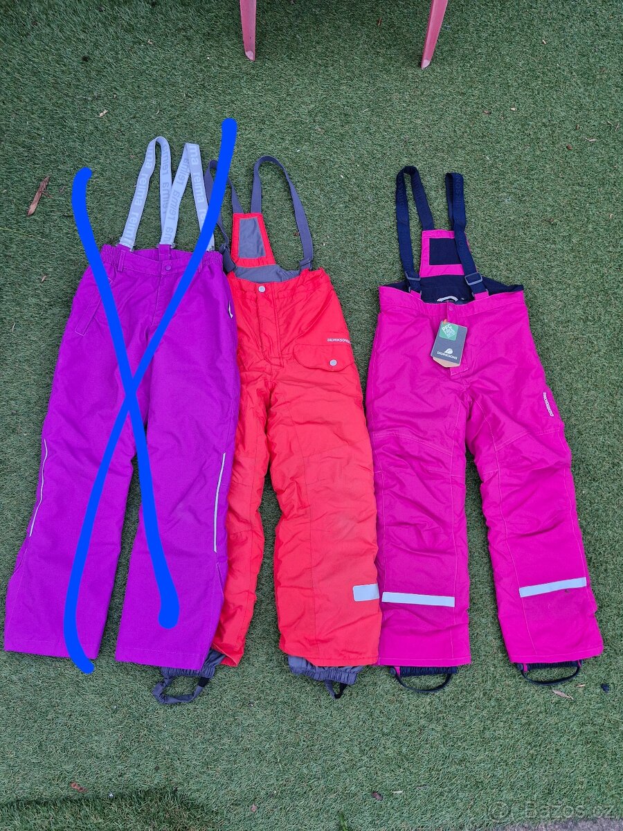 5x bunda + 2x oteplováky, vel. 140,146,152 - 5