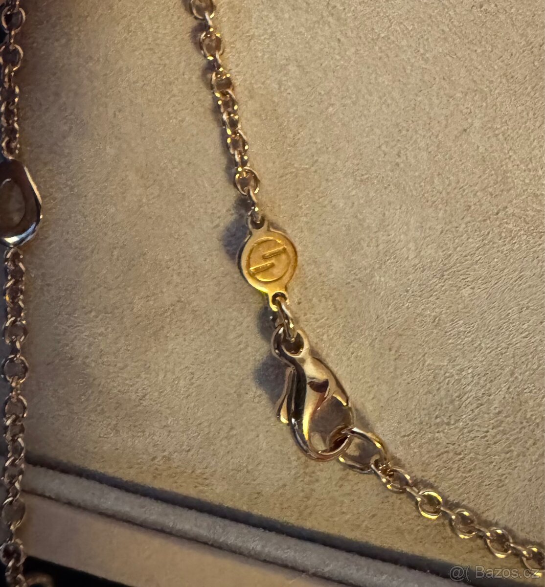 De Ungaria zlatý řetízek s diamanty a smoky quartz - 5