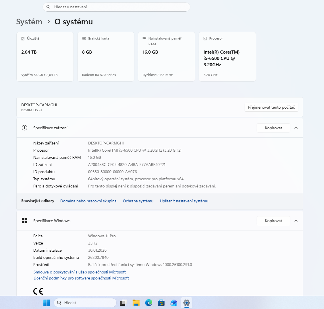 Herní PC Montech White RGB/i5-6500/RX570 8GB/16GB RAM/Win11 - 5