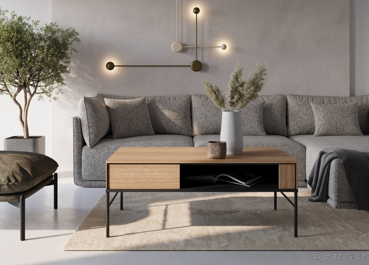 Konferenční stolek - dub linear - 5