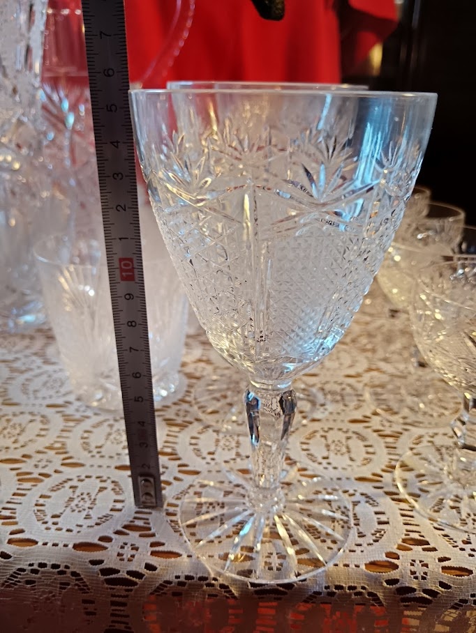 Obrovský set broušeného křišťálového skla (40+ ks) - 5