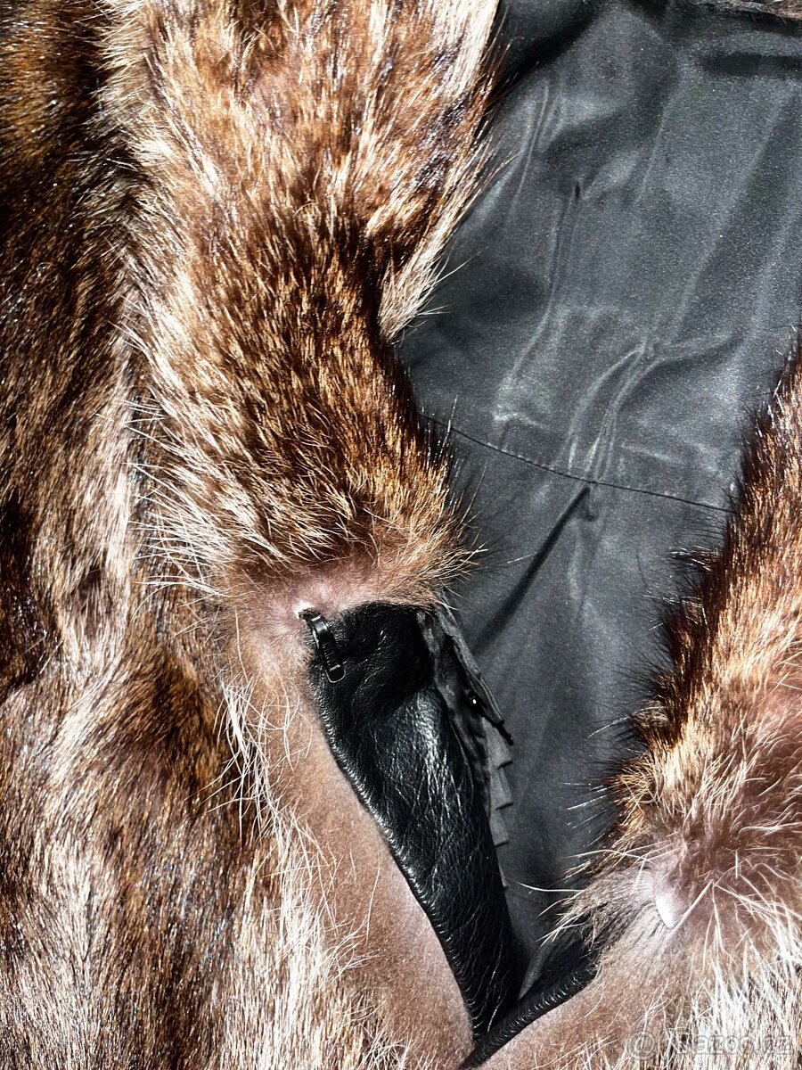 Kožich z pravé mývalí kožešiny - 5