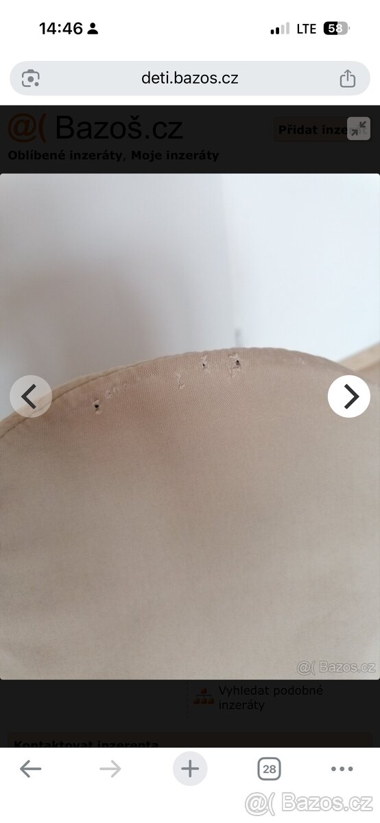 Babybjorn béžové,červené houpátko - 5