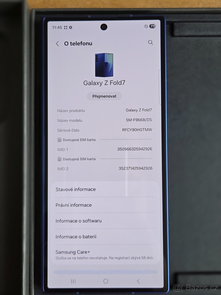 Samsung Galaxy Z Fold7 Fold 7 256GB modrý ZÁNOVNÍ - 5