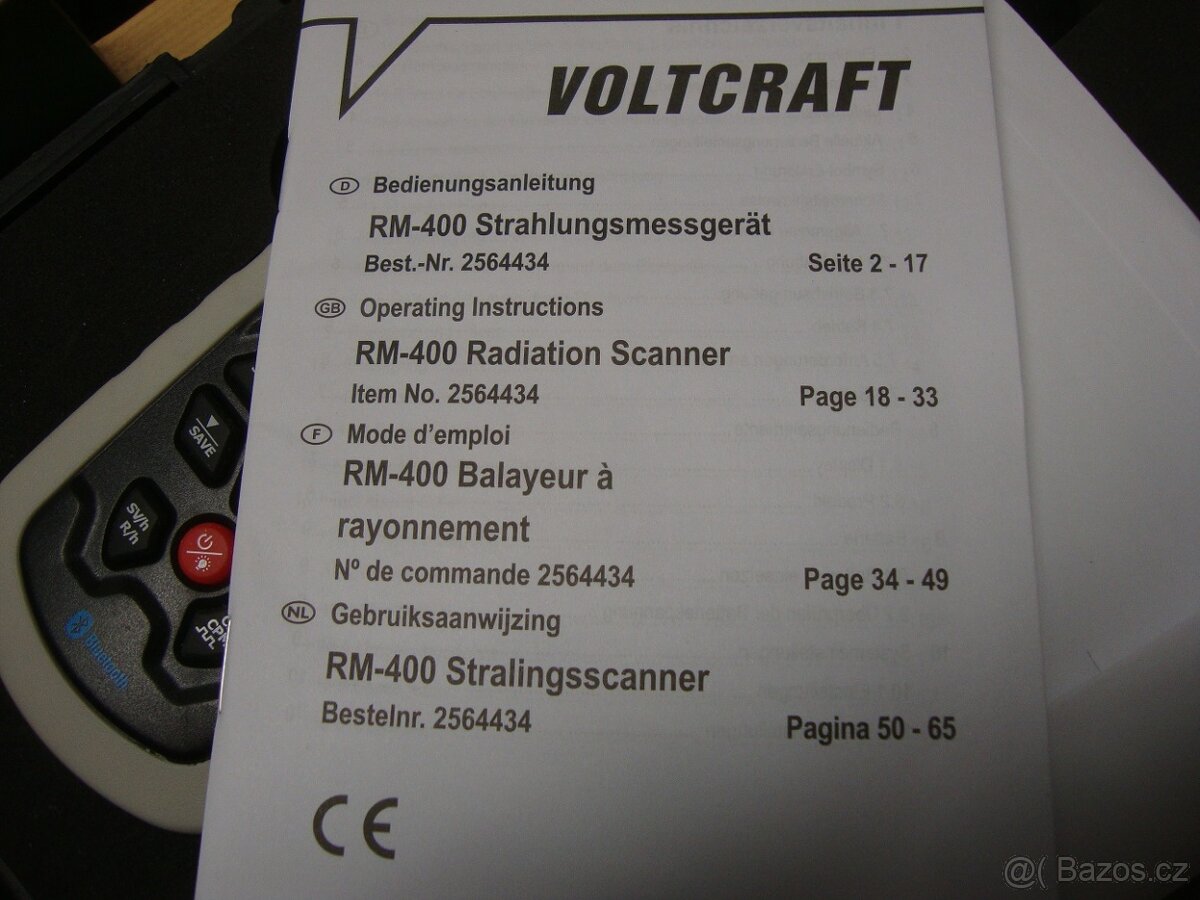 VOLTCRAFT RM-400 GEIGERŮV ČÍTAČ PRO KONTROLU RADIOAKTIVITY - 5