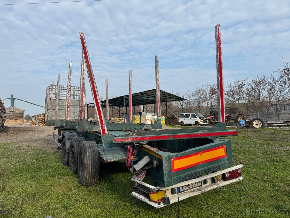 Klanicový návěs Schwarzmüller bouraný lesovůz - 5