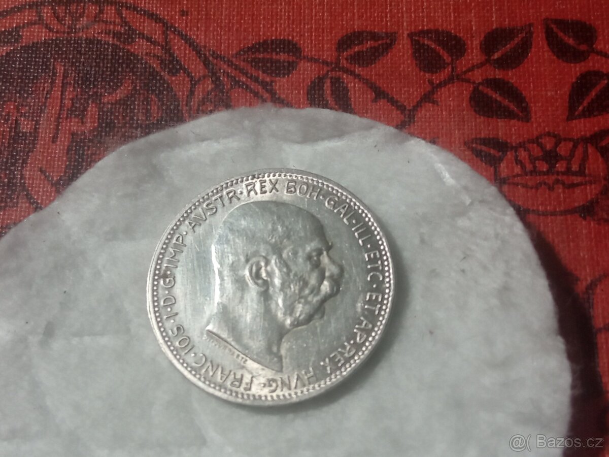 STŘÍBRNÁ 1 KORUNA 1915 FR.JOSEF - 5