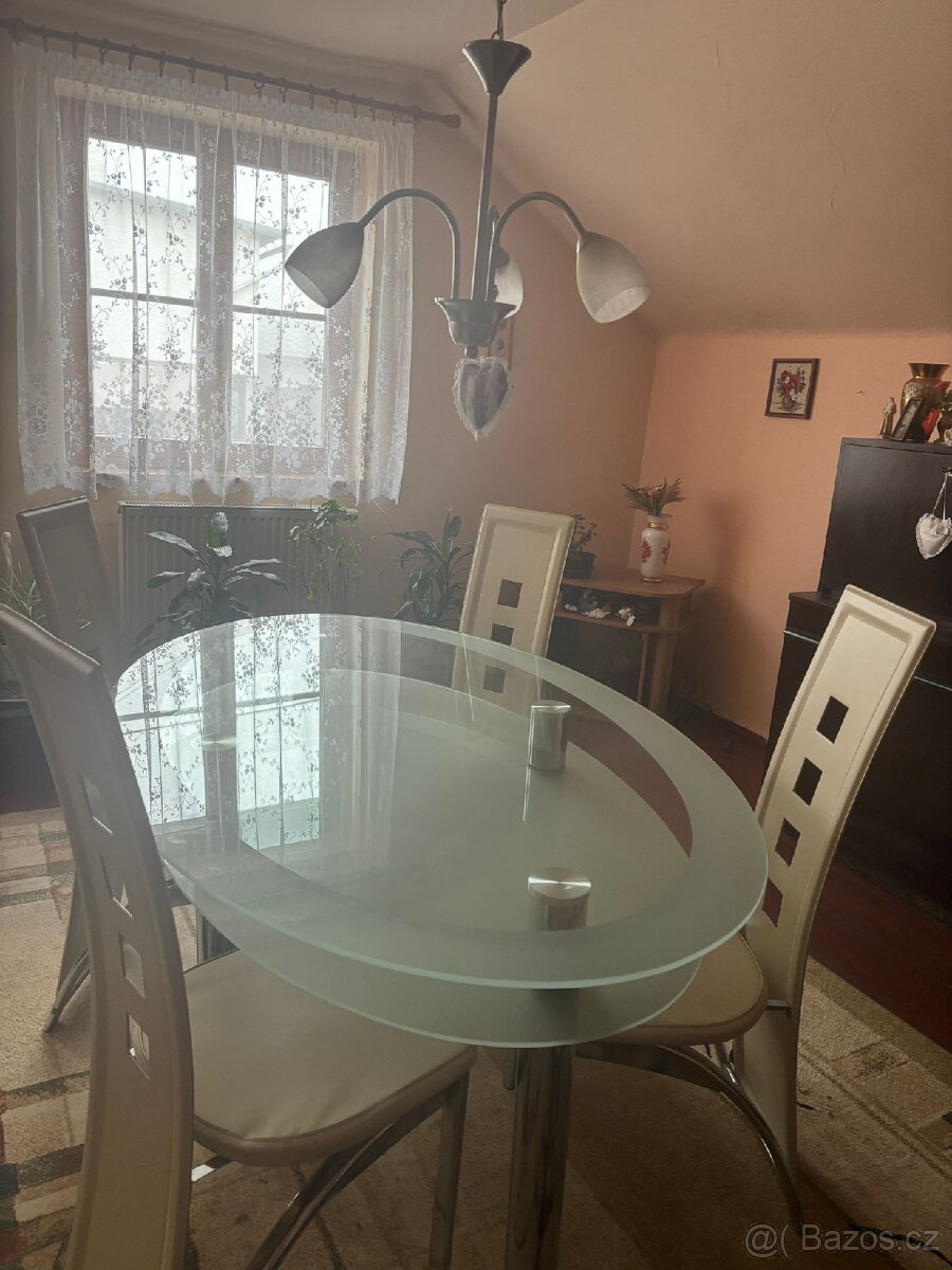 Skleněný jídelní stůl 160cm ×100cm - 5