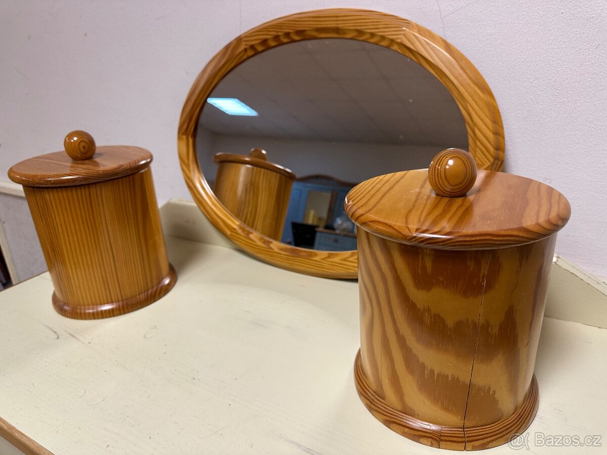 2 koupelnové koše a zrcadlo na zeď - 5