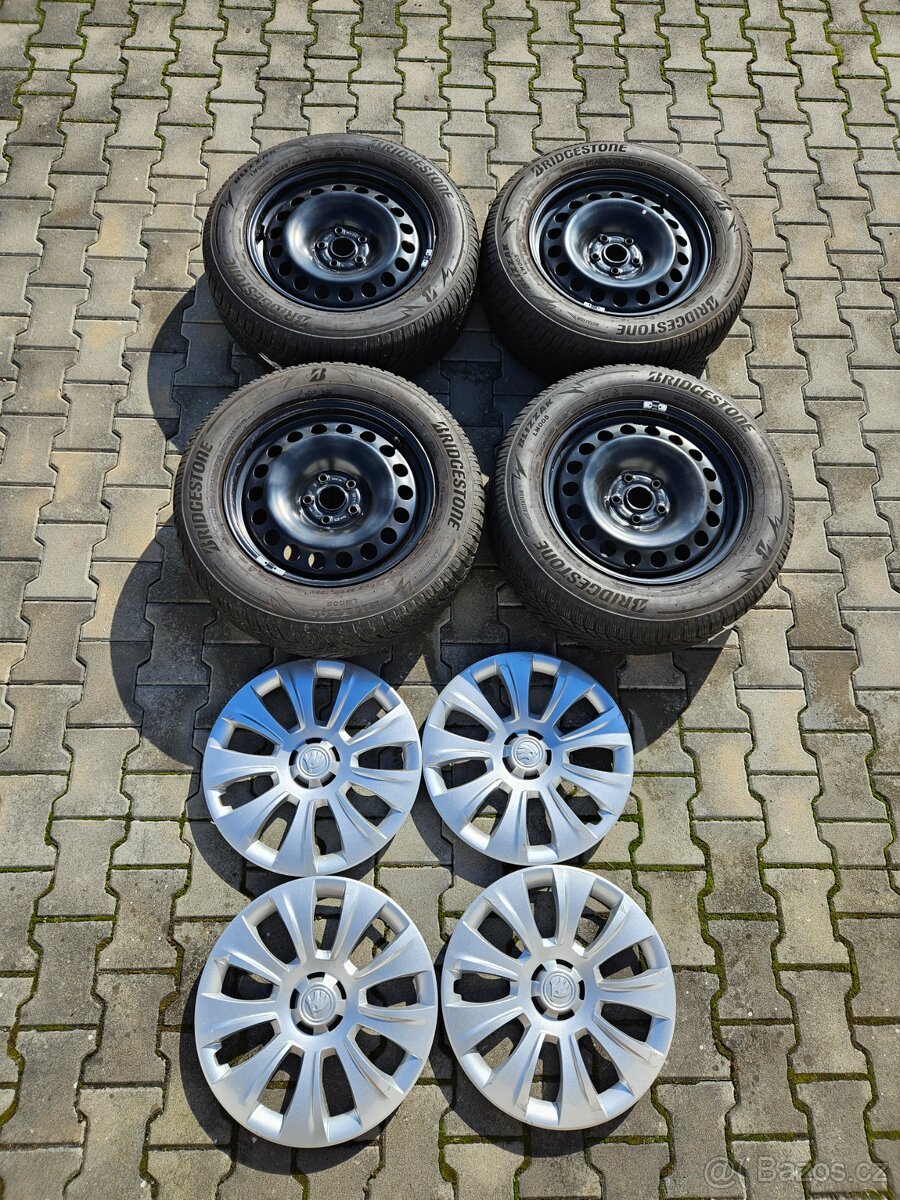5x112 17 6,5J ET38 orig.Škoda Kodiaq vč. zim pneu a poklic. - 5