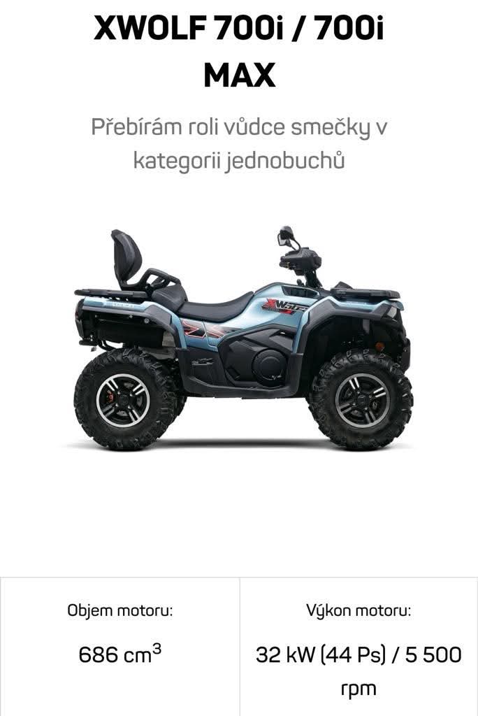Čtyřkolka XWOLF 700i MAX