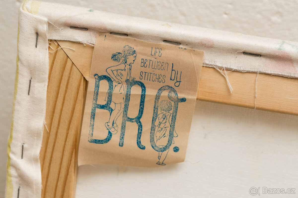 Vyšívaný obraz výtvarnice Ivany Kocmanové, česká značka BRO - 5