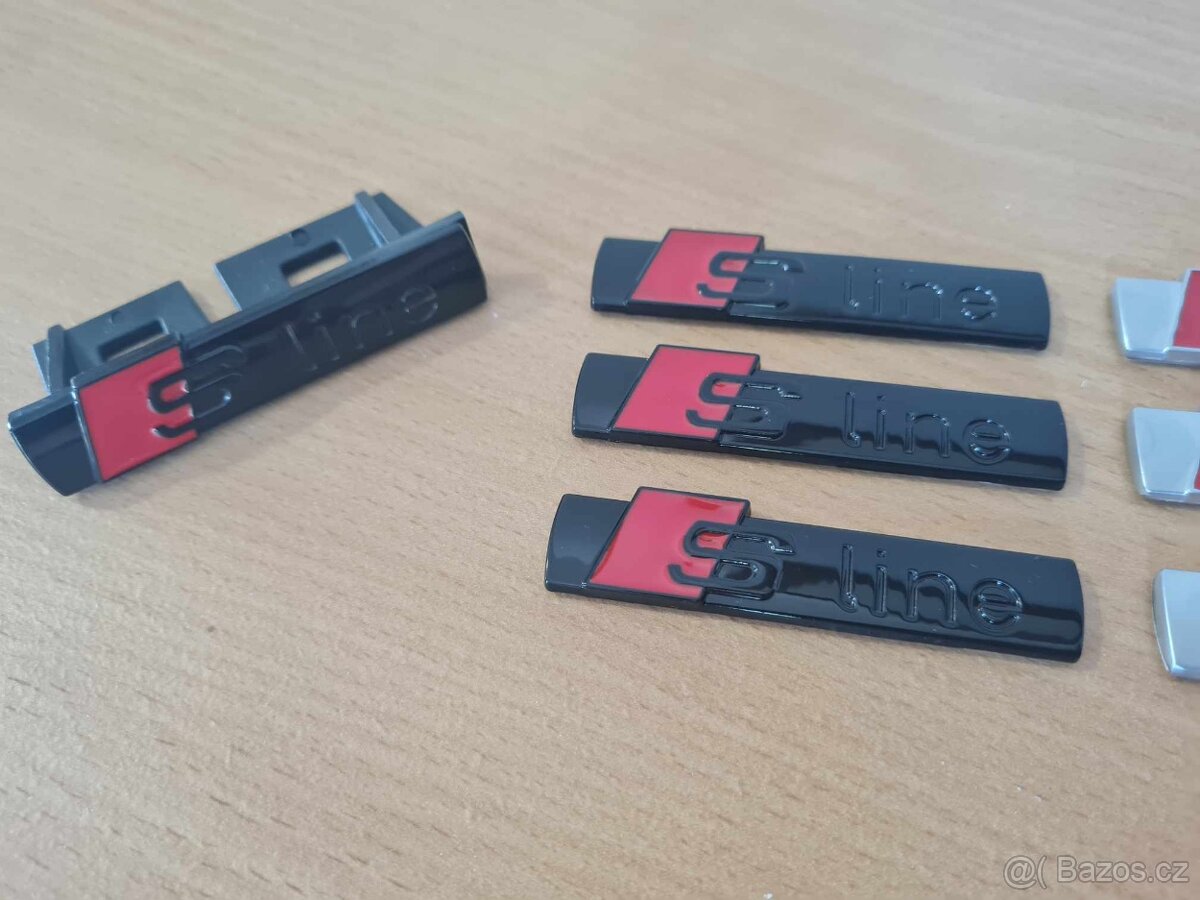 Cierne a sive Napisy S-LINE pre AUDI - 5