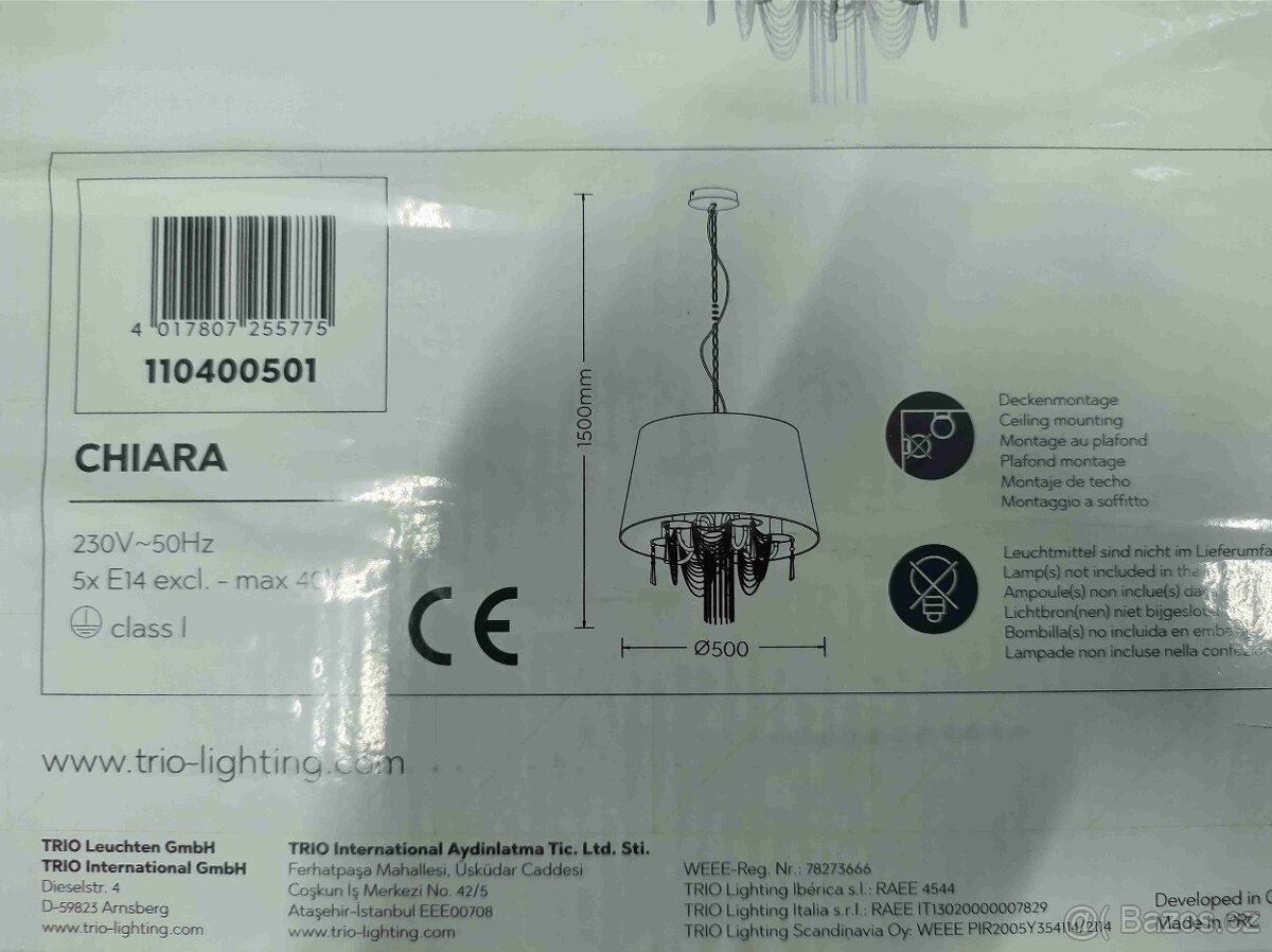 TRIO CHIARA LUSTR- 5x E14 - nové - 5
