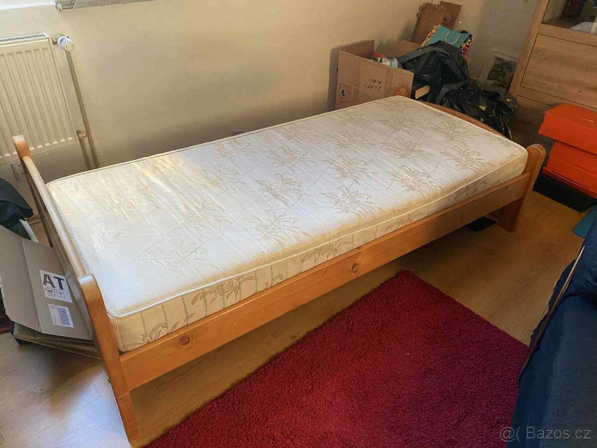 Jednolůžková postel s matrací - 5