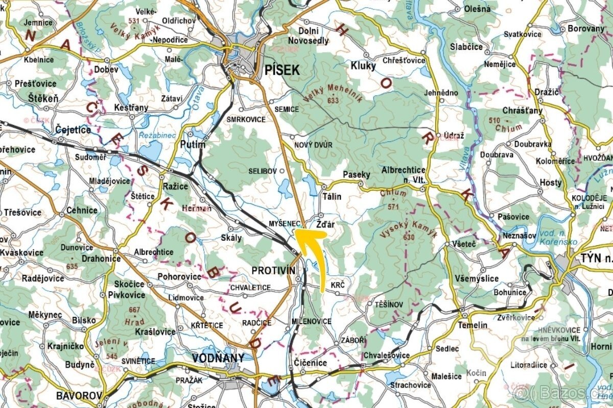 Prodej pole 21 301 m², Protivín - Myšenec - 5