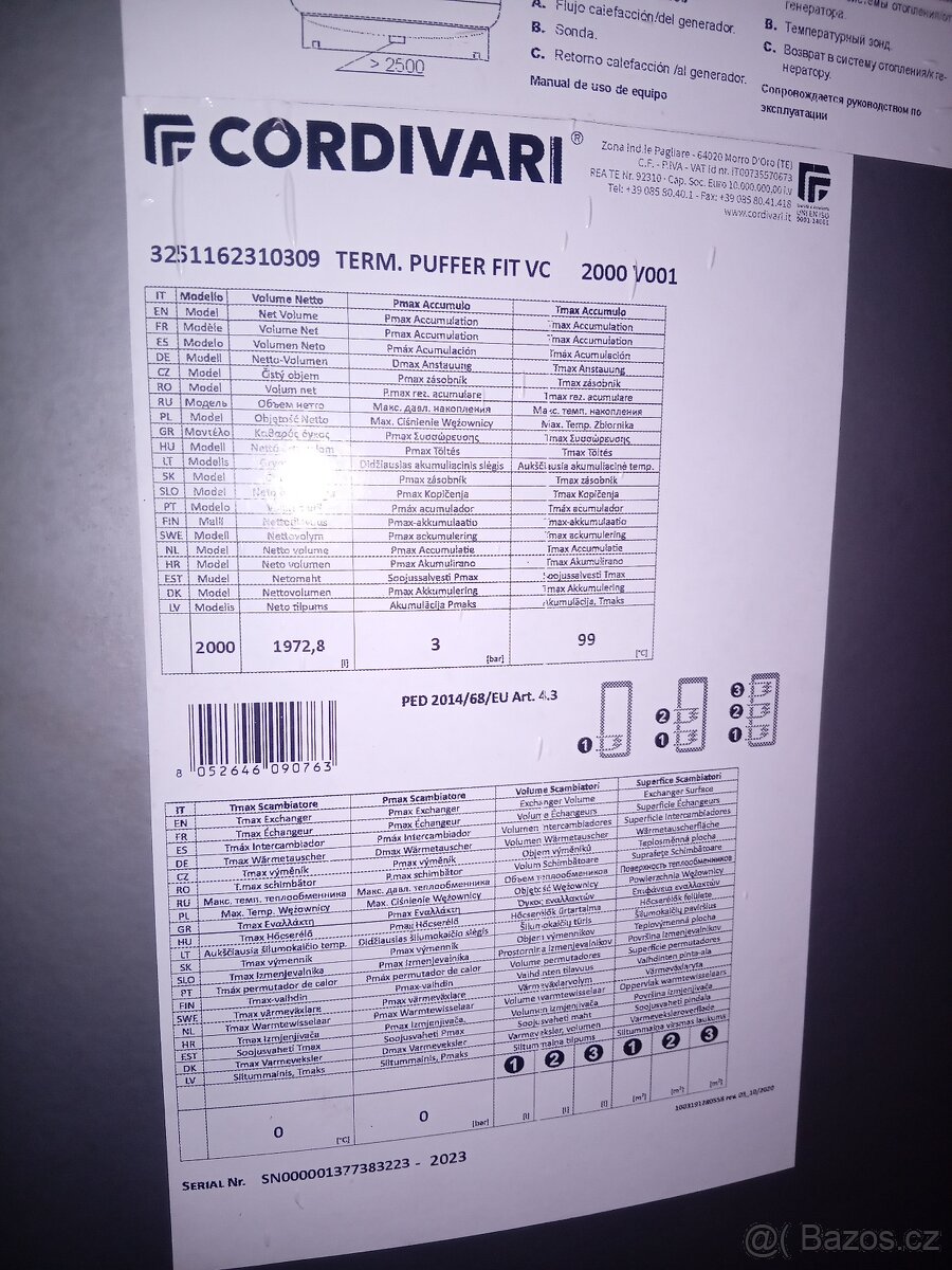Akumulační nádoba 2000l CORDIVARI - 5