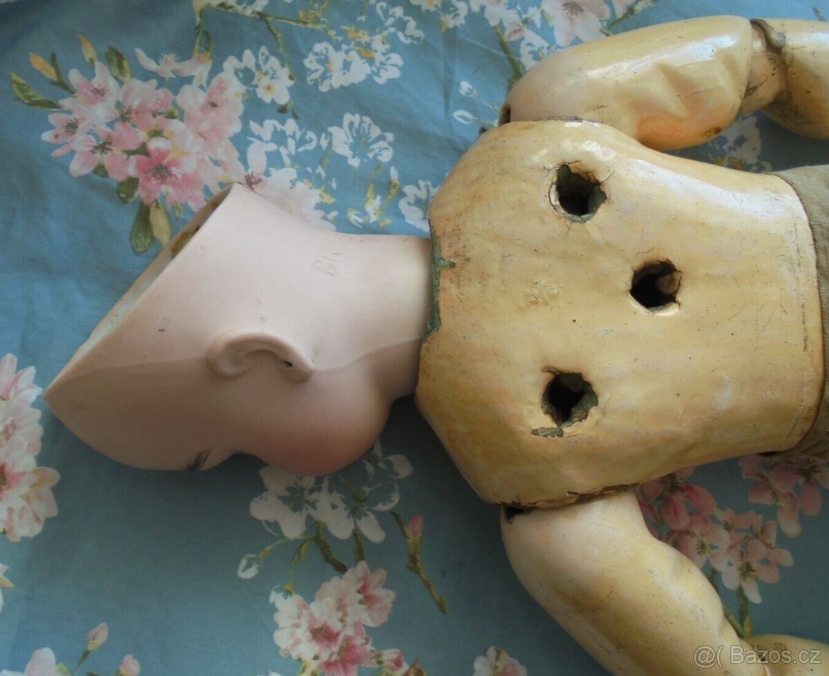 Krásná stará panenka BRU. Jne.R – cca 1895 – Sušenka – Origi - 5