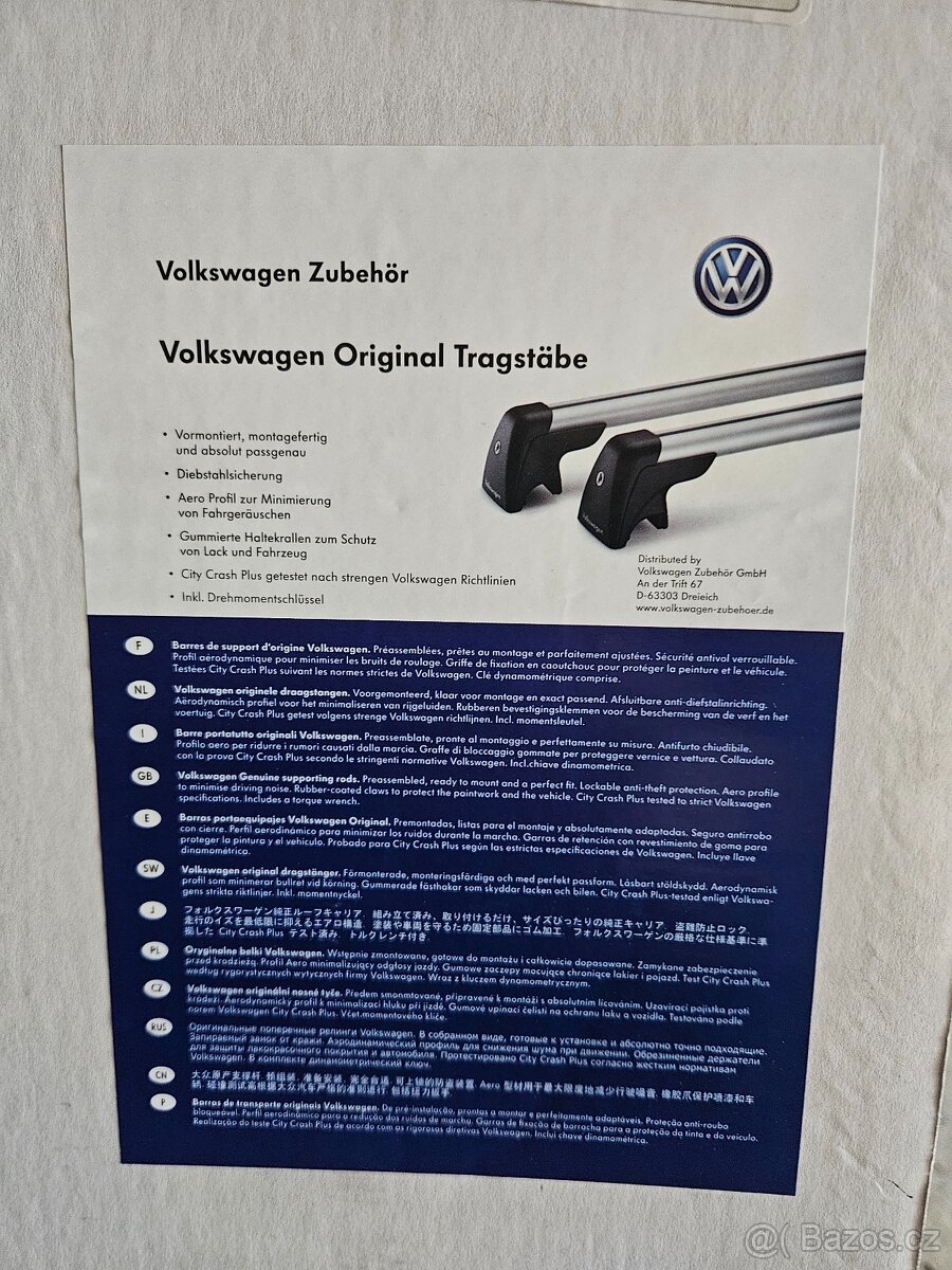 Střešní nosníky originál Volkswagen Passat - 5