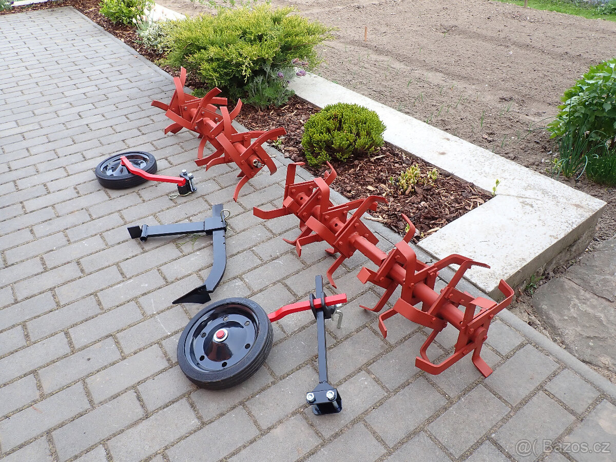 vari - rotavátor, vodící kolo, radlička + nosič // NOVÉ - 5