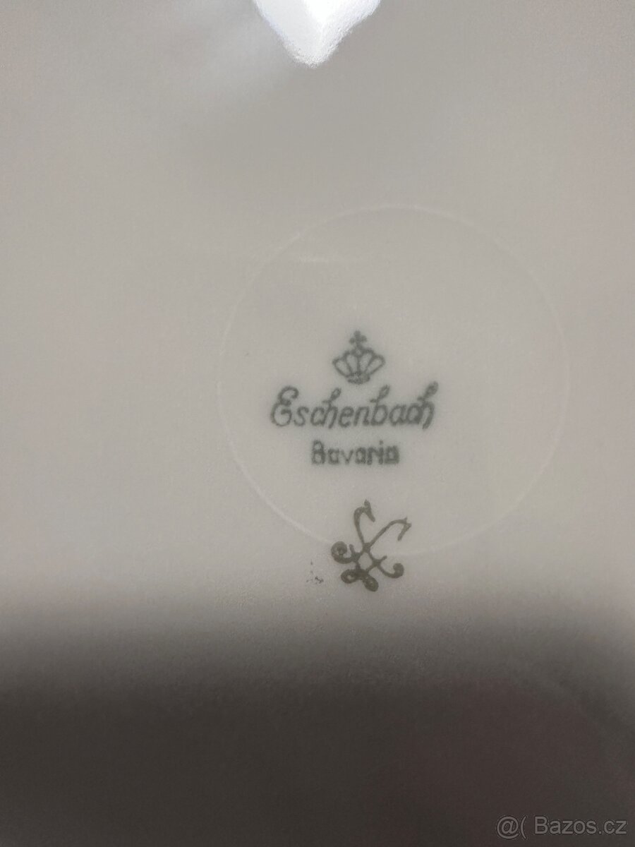 Vintage porcelánové trio Eschenbach Bavaria – zlacené - 5