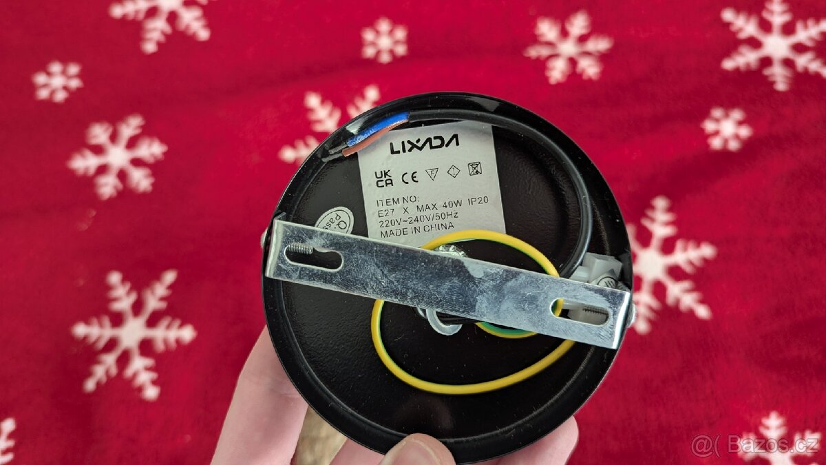 Lustr E27 40W s jutovým lanem baldachýnem a objímkou - 5