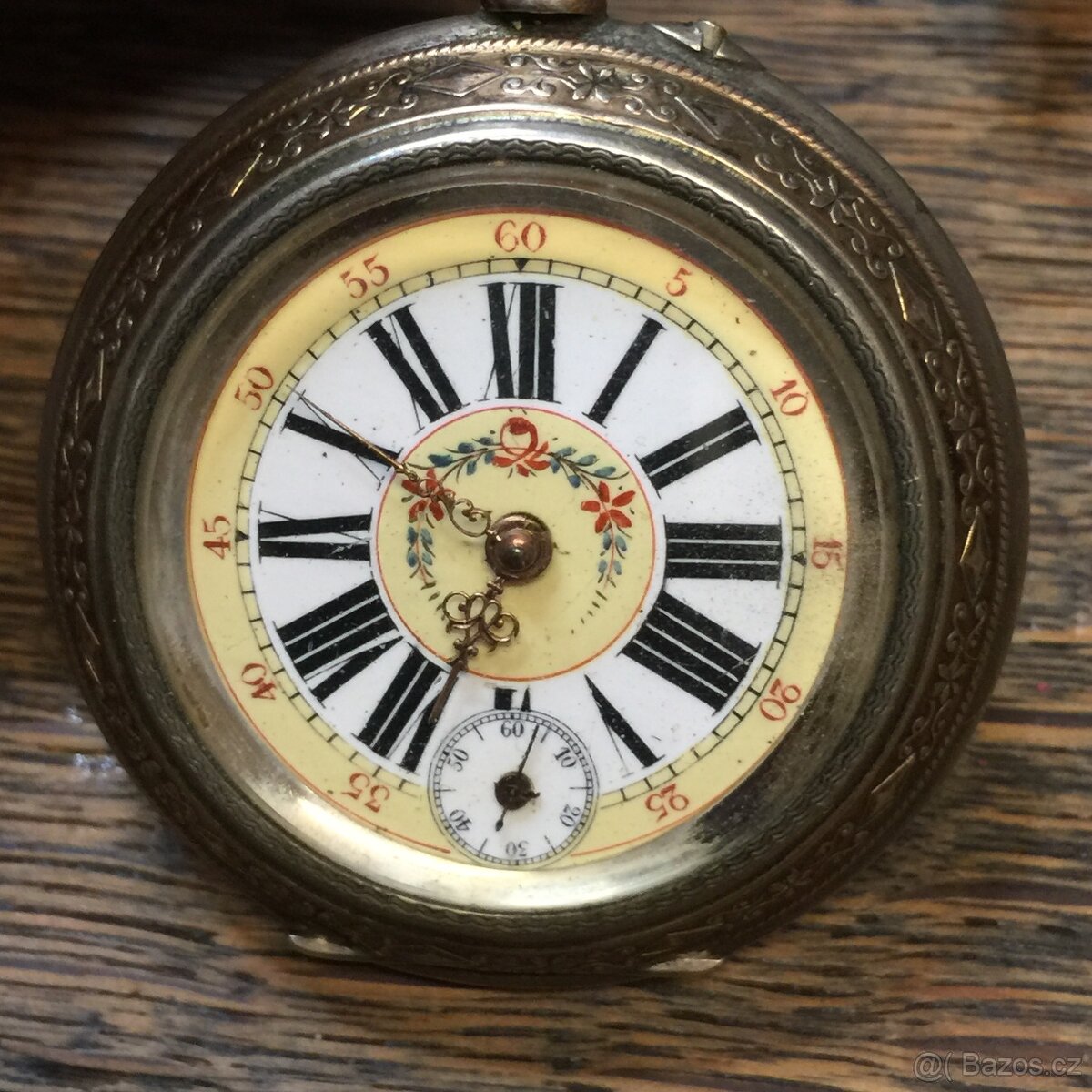 Běžící kůň ...staré kapesní hodinky / funkční / vteřinovka / - 5