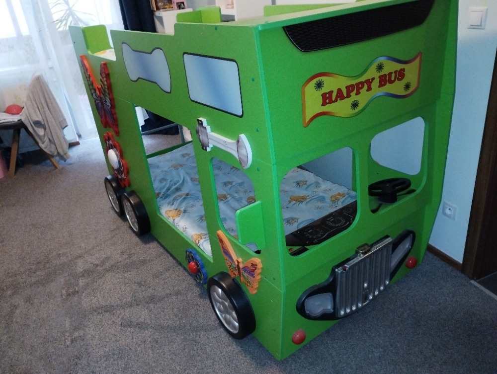 Dětská dvoupatrová postel autobus - 5