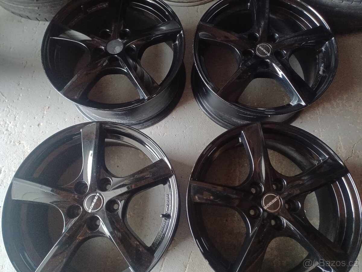 5x115 R17 et 42 7j Borbet cerne leskle - 5