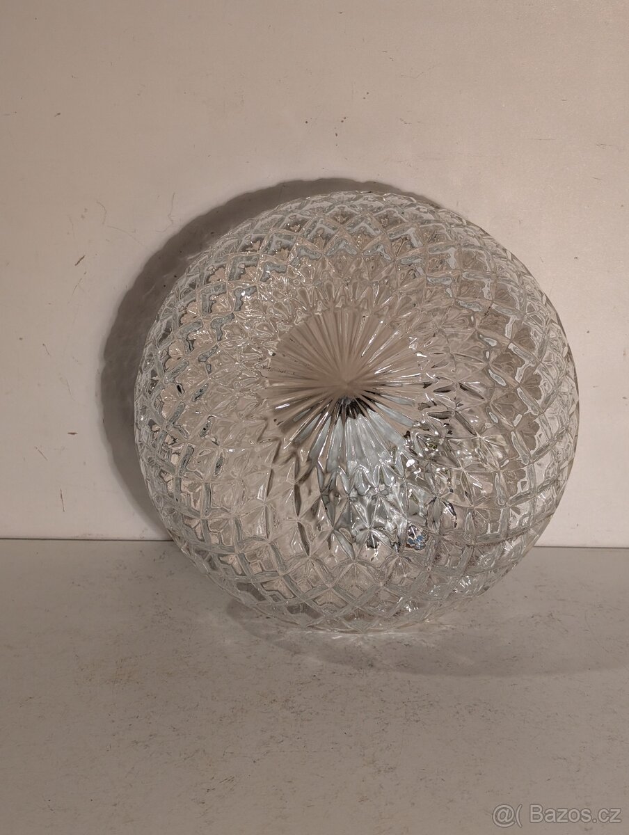 pěkný funkcionalistický nízký retro lustr, stropnice, lampa - 5