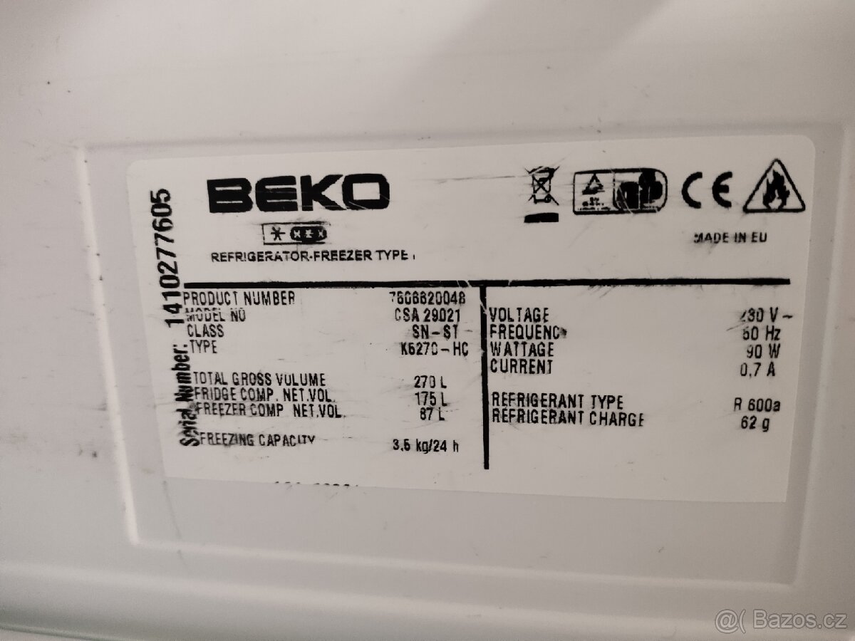 Lednička s mrazákem Beko - 5