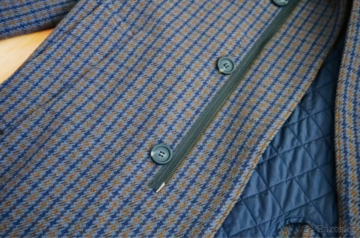 Vlněný kabát Acne Studios Multicolor Check Marc Coat - 5